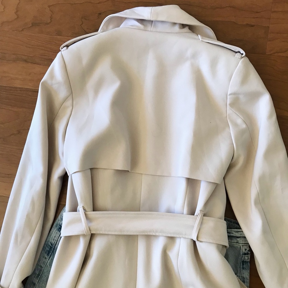 H & M Trench Coat, Cream - Picture 8 of 10